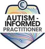 Autism-Informed Practitioner certification logo.